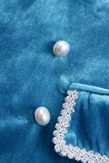 Casual Loose Retro Solid Velvet Pocket Blazer