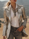Modern And Cool Silver Suit Blazer