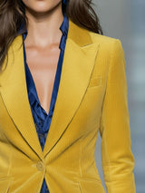 Retro Corduroy One-button Blazer