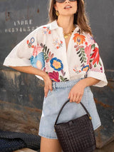 Carla Floral Print Short-Sleeved Shirt