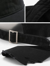 Casual And Fashionable Distressed Cotton Ripped Baseball Cap