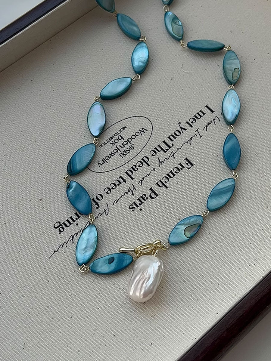 Natural Baroque Pearl Fashion Holiday Clavicle Necklace