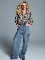 Casual Retro Pocket Loose Jeans