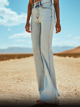 【24-hour shipping out】Vintage Back Pocket Star Embroidery Denim Flared Pants