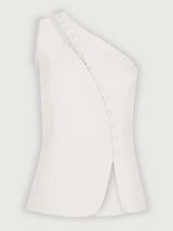 Ascent One-Shoulder Button Detail Top