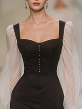 Stylish And Elegant Long-sleeved Mermaid Midi Dress