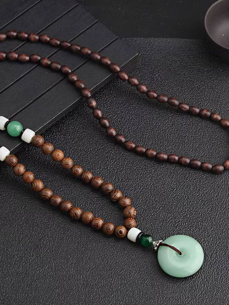 Simple Ethnic Retro Wooden Necklace