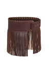 Funky Punk Tassel Tie-Strap Faux Leather Waist Belt