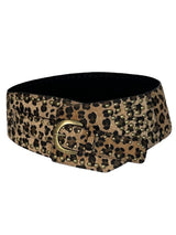 Retro Leopard Print Rivet All-match Waist Belt