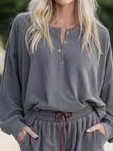 Half-zip Collared Top And Shorts Athletic Set