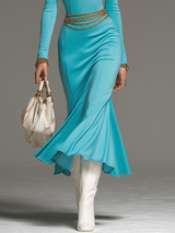 Retro And Sexy Sporty Mermaid Midi Dress