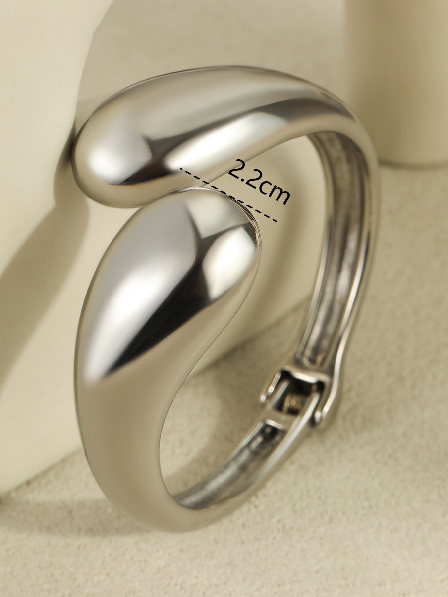 Metallic Stainless Steel Open Bracelet