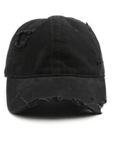 Casual And Fashionable Distressed Cotton Ripped Baseball Cap