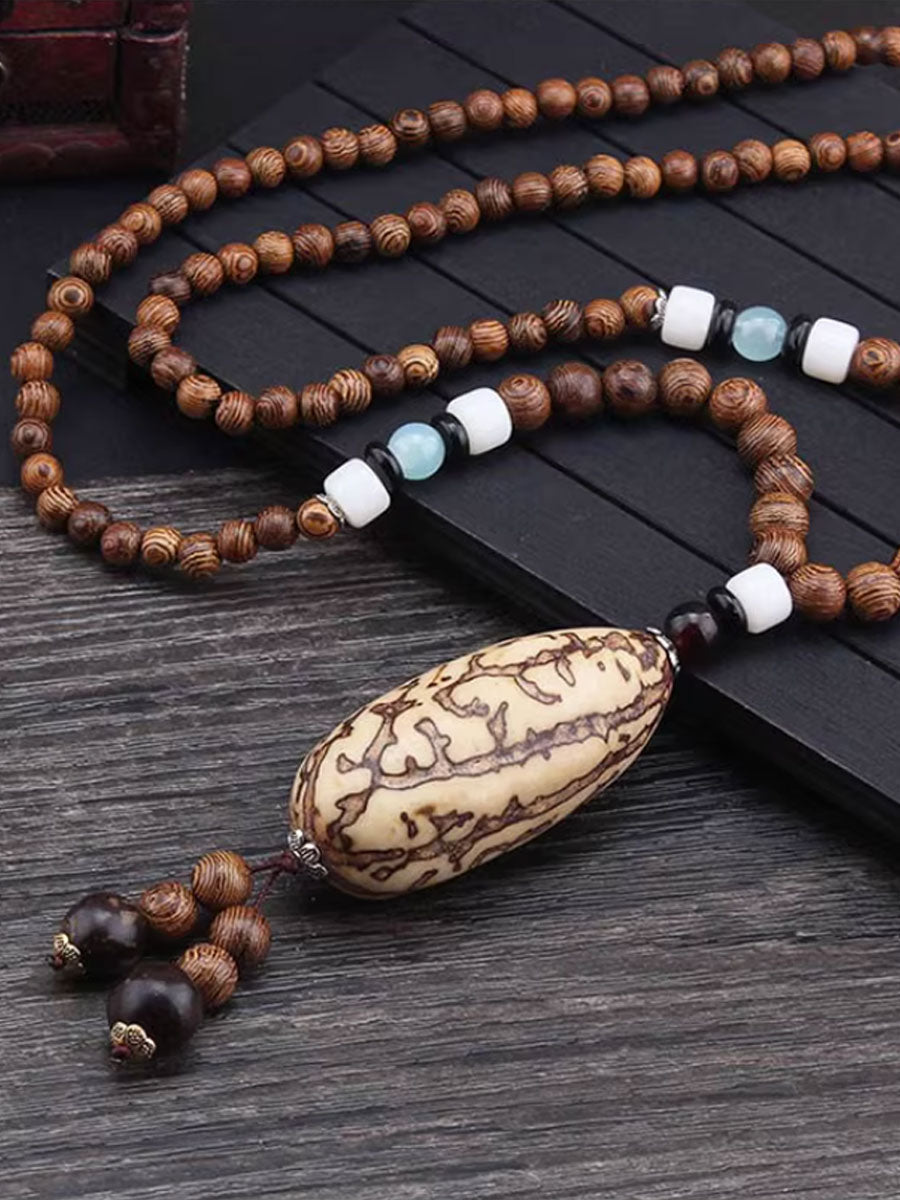 Simple Ethnic Retro Wooden Necklace