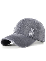 Ripped Denim Casual Sports Baseball Cap