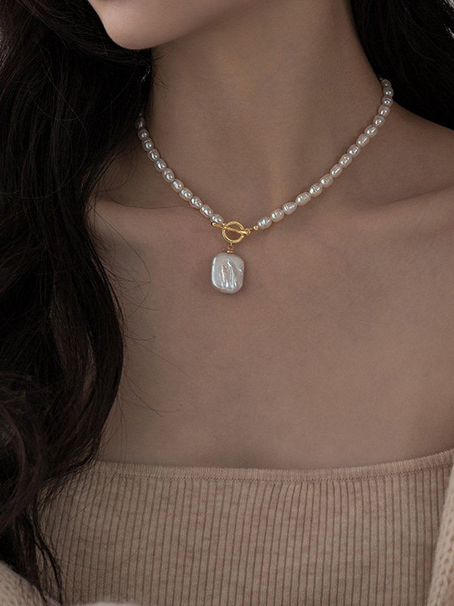 Luxury Fashion Pearl French Pendant Necklace
