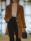 【24-hour shipping out】Casual Loose Vintage Suede Single Breasted Lapel Coat