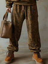 【24-hour shipping out】Fashion Retro Hooded Camouflage Sweatshirt and Leggings Two-piece Suit