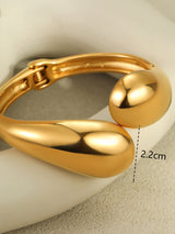 Metallic Stainless Steel Open Bracelet