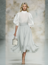 Elegant And Comfortable Short-sleeved Top And Skirt Set