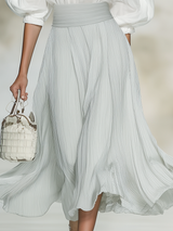 Elegant And Comfortable Short-sleeved Top And Skirt Set