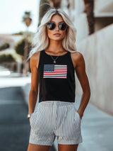 【24-hour shipping out】Loose Casual Everyday Printed Top Striped Shorts Set