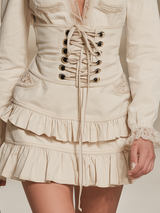 Stylish And Comfortable Belted Mini Skirt