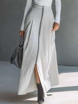 Sporty Retro-style Square-neck T-shirt And Long Skirt Set