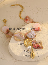Ocean Style Irregular Shell Conch Niche Design Stainless Steel Bracelet