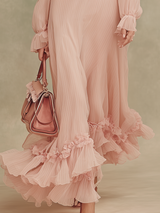 Elegant And Comfortable V-neck Chiffon Maxi Dress