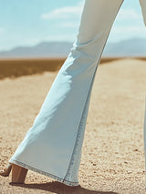 【24-hour shipping out】Vintage Back Pocket Star Embroidery Denim Flared Pants