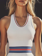 【24-hour shipping out】Fashion Sports Vest Pleated Tennis Mini Dress