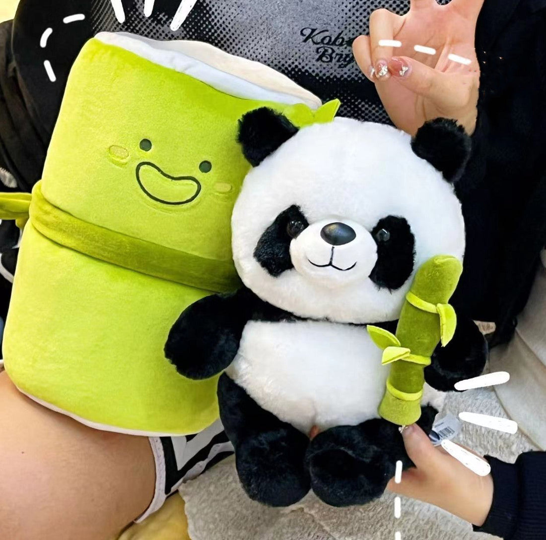 Panda Plush Toy with Storage Basket | Soft Toy & Toy Storage Set