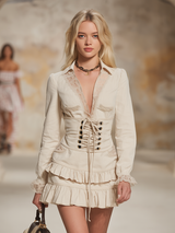 Stylish And Comfortable Belted Mini Skirt