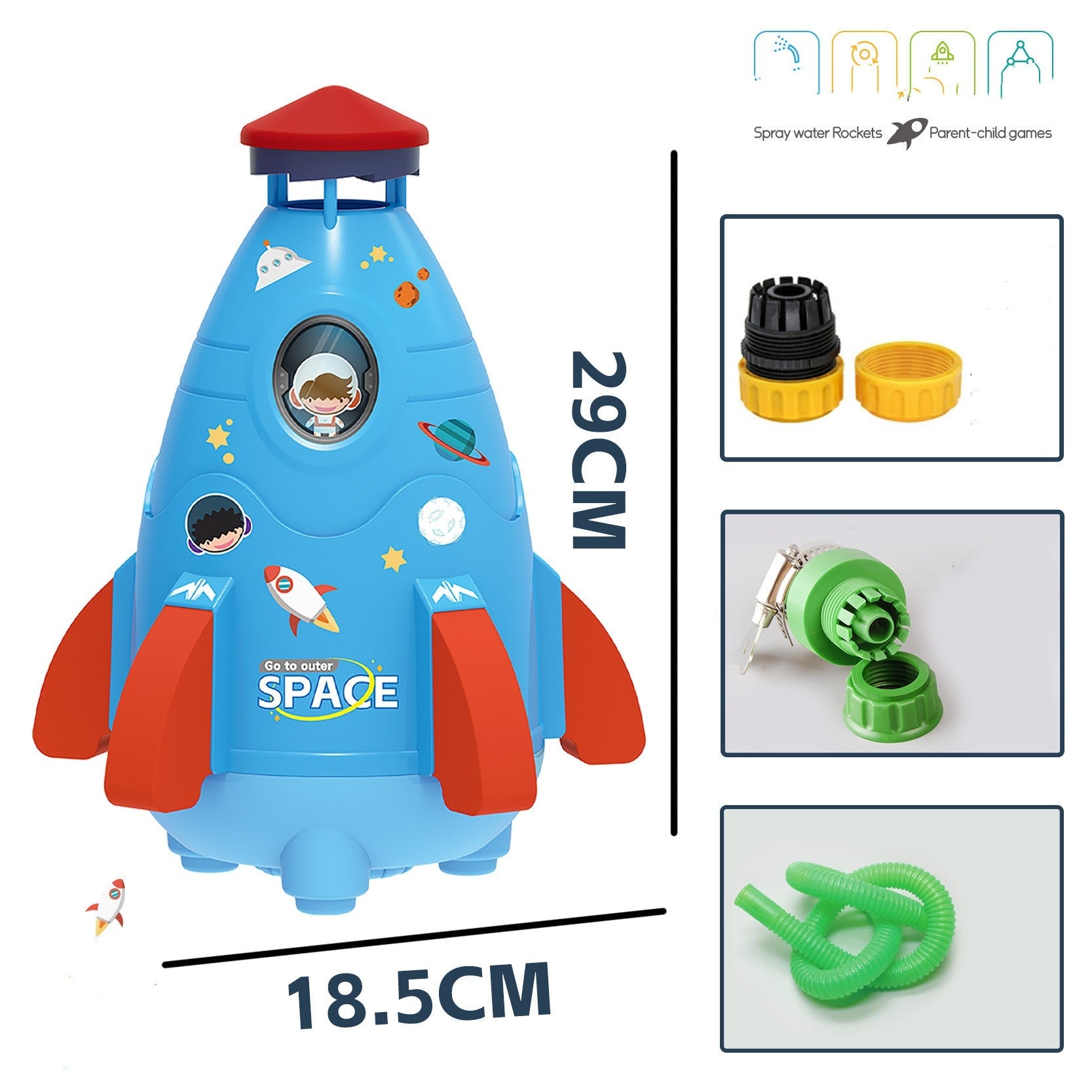 Blast-Off Water Rocket Launcher – Outdoor Rocket Sprinkler Toy