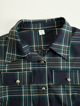 Retro Ethnic Style Lapel Reddish Brown Plaid Maxi Dress