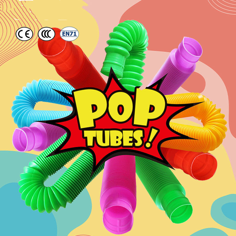 Pop Tube Sensory Toys – Stretchy Fidget Tubes for Kids & Stress Relief
