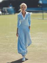 Stylish Sporty White Collared Top And Drawstring Cotton Trousers Set