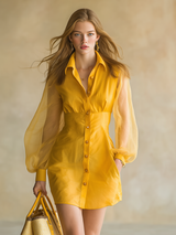 Stylish And Elegant Mini Shirt Dress