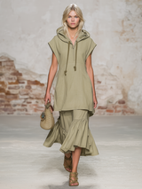 Casual And Comfortable Short-sleeved Sweatshirt And Ruffled Skirt Set