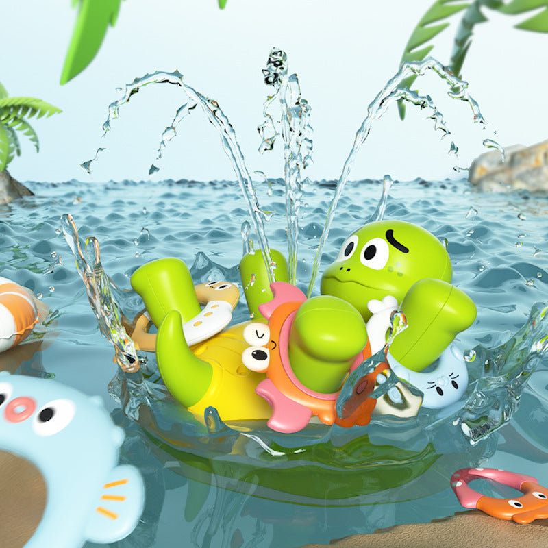 Splash Turtle Ring Toss Fountain – Interactive Bath & Water Play Toy