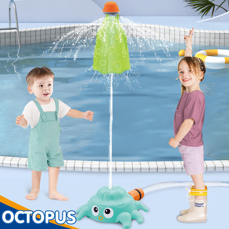 Octo Rocket Splash Sprinkler – Backyard Water Fountain Toy