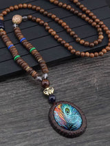 Simple Ethnic Retro Wooden Necklace