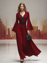 Retro Elegant Corduroy Maxi Dress