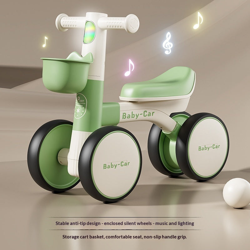 Baby Ride On Bike with Music & Lights | Toddler Balance Ride On Toy