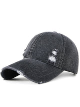 Ripped Denim Casual Sports Baseball Cap
