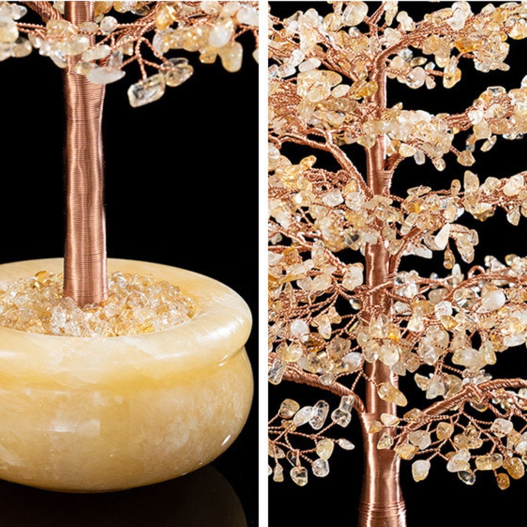 Arbre de Vie en Pierres Naturelles Améthyste Citrine Aventurine - Biloria