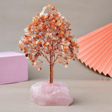 Arbre de Vie Quartz Rose 25 cm – Décoration Tendance Bureau - Biloria