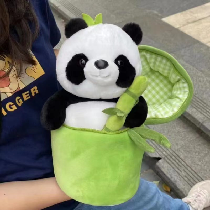 Panda Plush Toy with Storage Basket | Soft Toy & Toy Storage Set