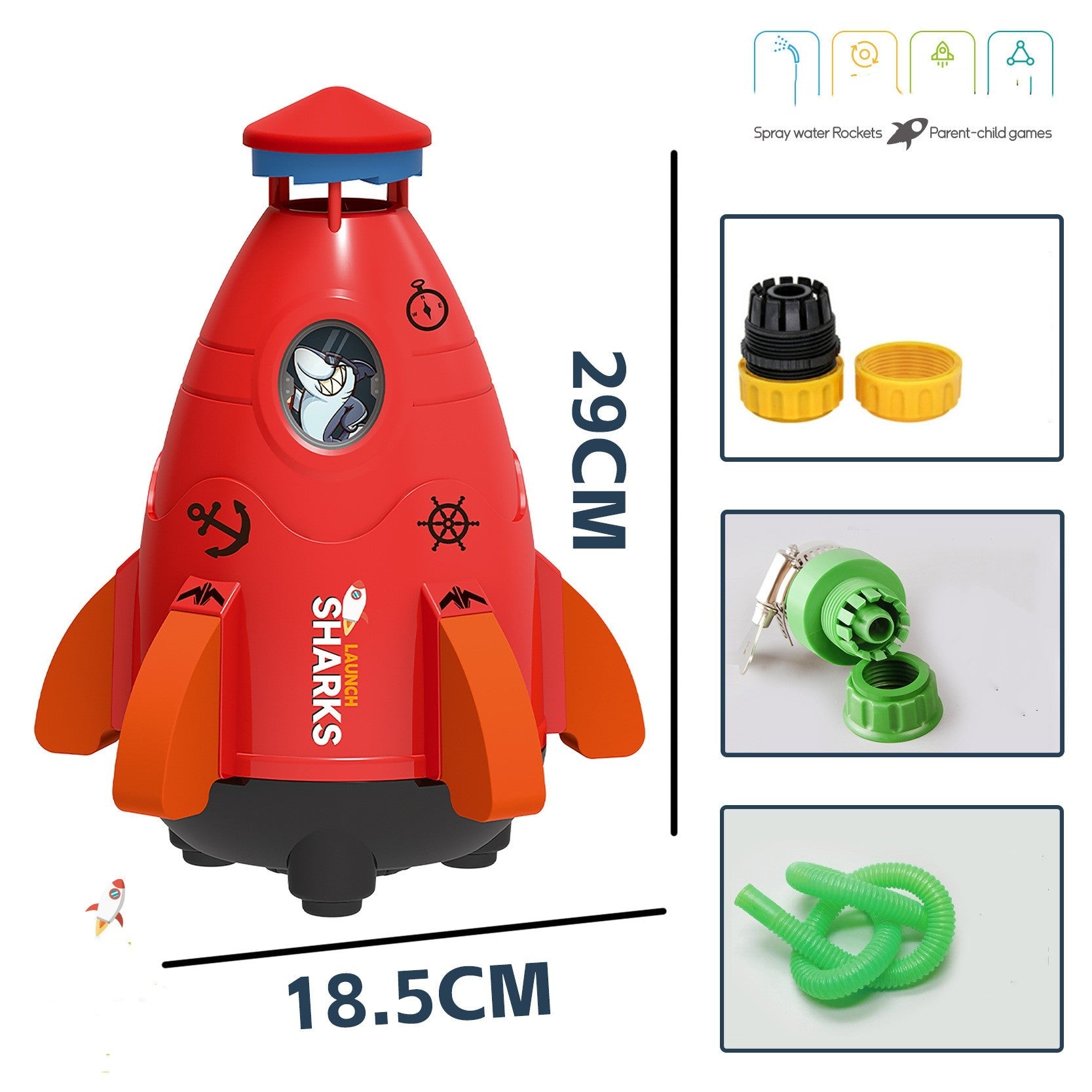 Blast-Off Water Rocket Launcher – Outdoor Rocket Sprinkler Toy